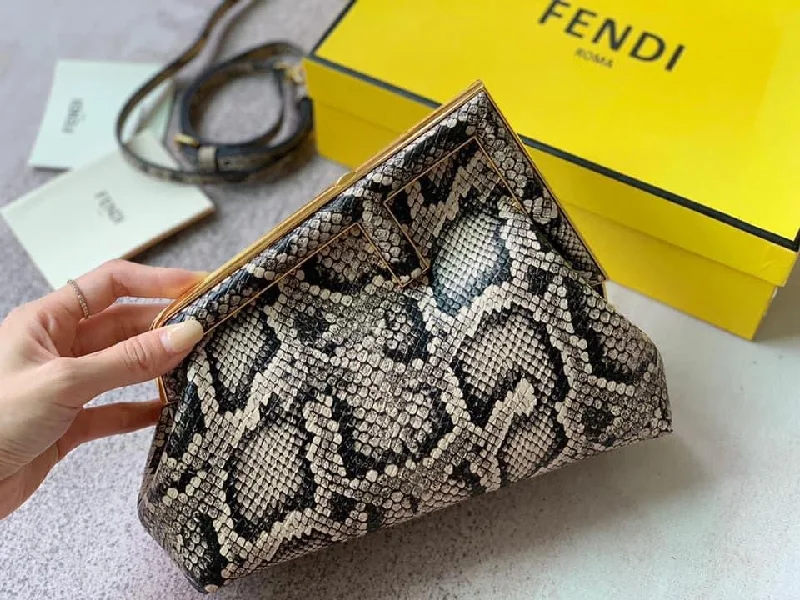 Fendi Baguette bags with a glitter - infused leather surface for a glamorous and sparkly lookFendi First Medium Bag