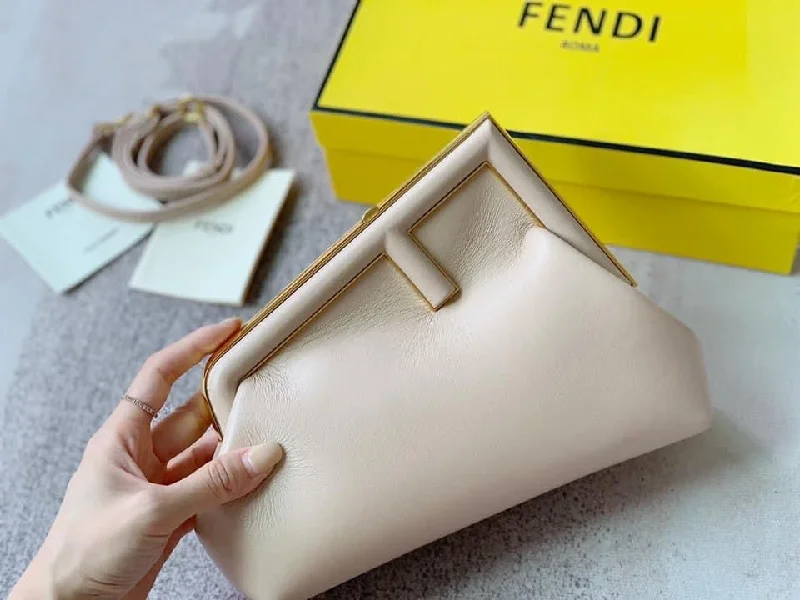 Fendi By The Way bags with a 3D - printed FF logo for a modern and textured lookFendi First Medium Bag