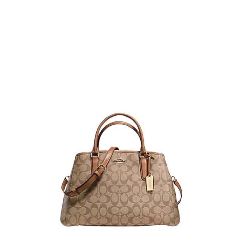 Coach bags with a front - flap pocket and a turnlock for a classic aestheticCoach Margot Carryall in Signature Canvas