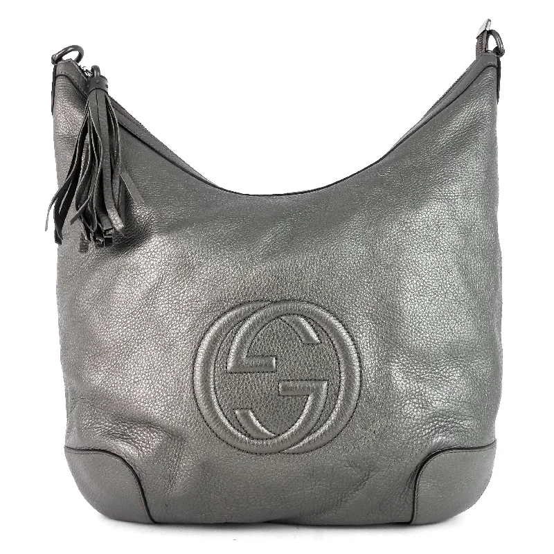 Gucci Marmont bags for women with a snakeskin - effect panelSoho Chain Pebbled Calf Leather Hobo Bag