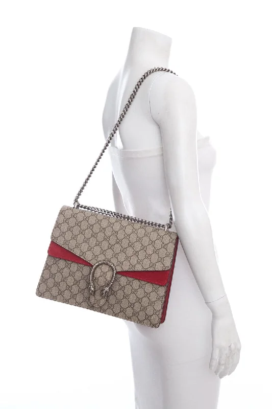 Women Gucci bags with a front - flap pocket for quick - access itemsGucci Monogram Dionysus Handbag