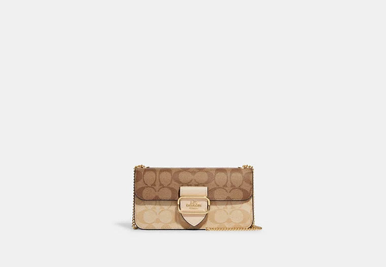 Ladies Coach Tabby bags with a detachable shoulder strapCoach Morgan Crossbody In Blocked Signature Canvas