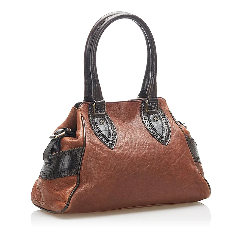 Fendi bags with a detachable tablet holder for using tablets on the goFendi Etniko Leather Handbag (SHG-22353)