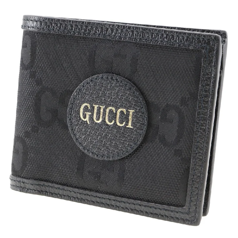 Women Gucci Sylvie bags with a leather - wrapped handleGUCCI Bifold Wallet 625574 canvas black off the grit mens Used