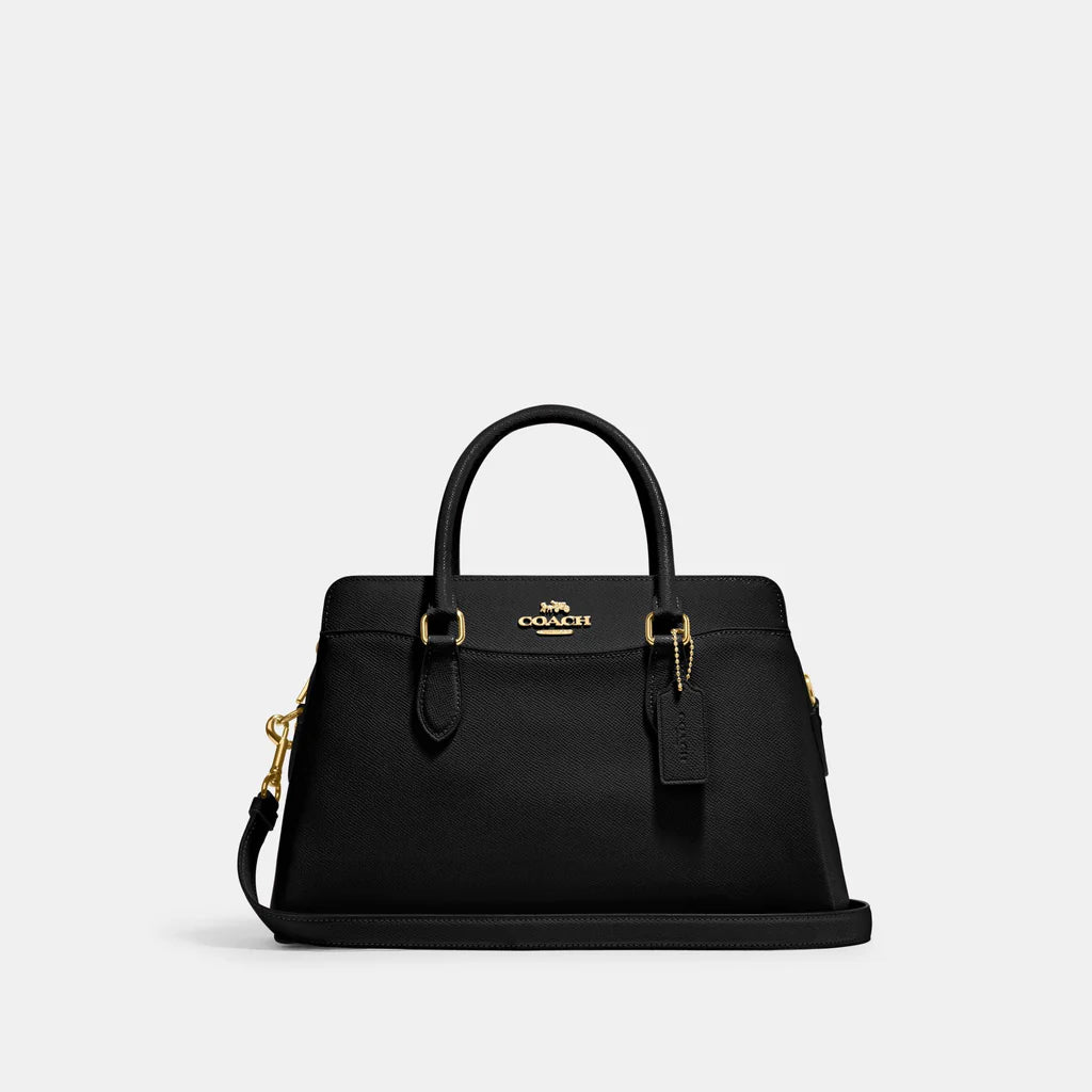 Coach Rogue bags with a monogram - embossed leather surfaceCoach Darcie Carryall Black