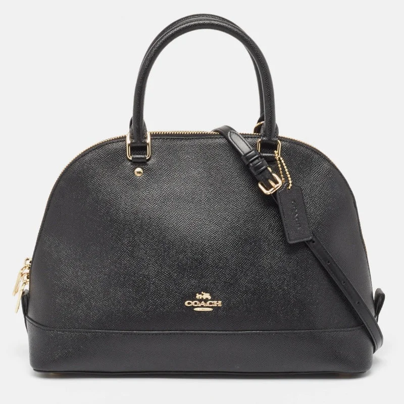 Coach tote bags with a water - resistant lining for practicalityBlack Leather Sierra Satchel