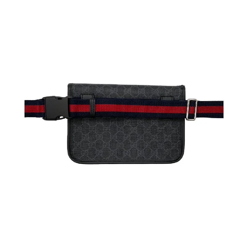 Women Gucci Sylvie bags with a monogram - embossed leatherGucci GG Supreme Web Belt Bag