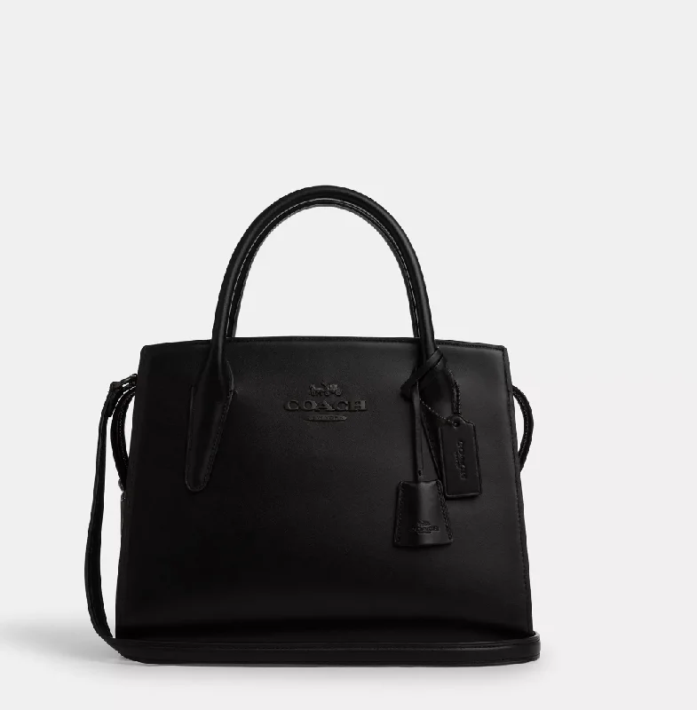 Coach bags with a patent - leather finish for a shiny and sophisticated appearanceCoach Large Andrea Carryall In Black Copper