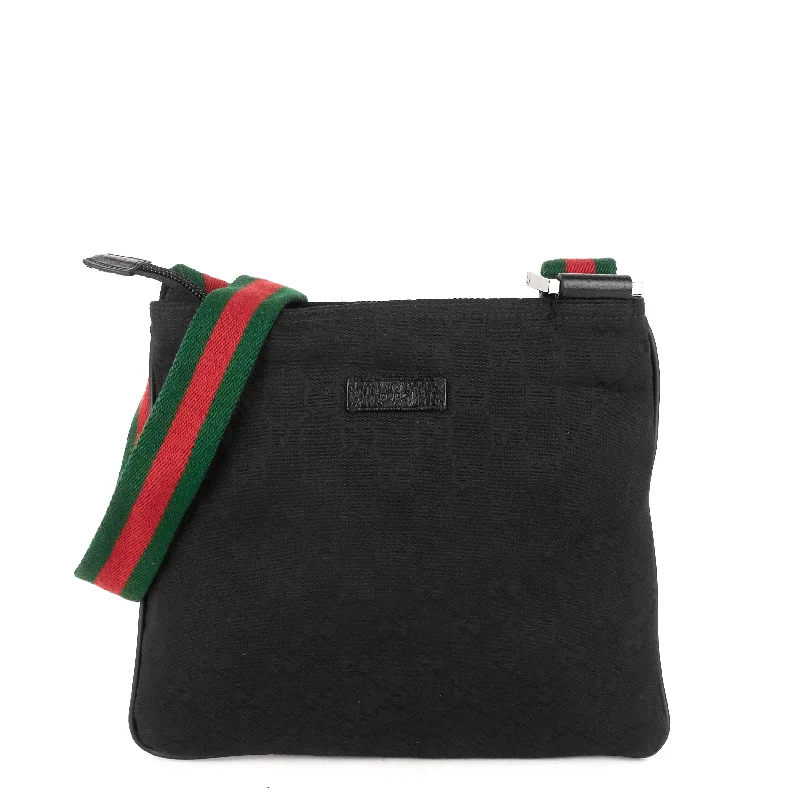 Women Gucci bags with a detachable mobile phone holderGG Canvas Web Strap Small Messenger Bag