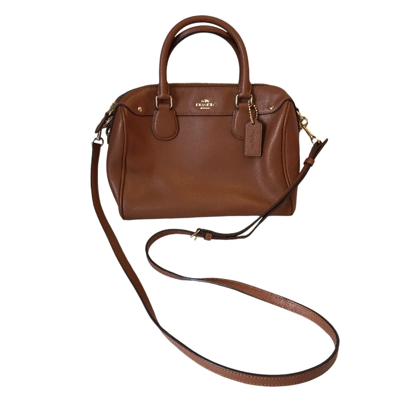 Coach crossbody bags with a detachable coin purse for added functionalityHandbag Designer By Coach In Brown, Size:Small