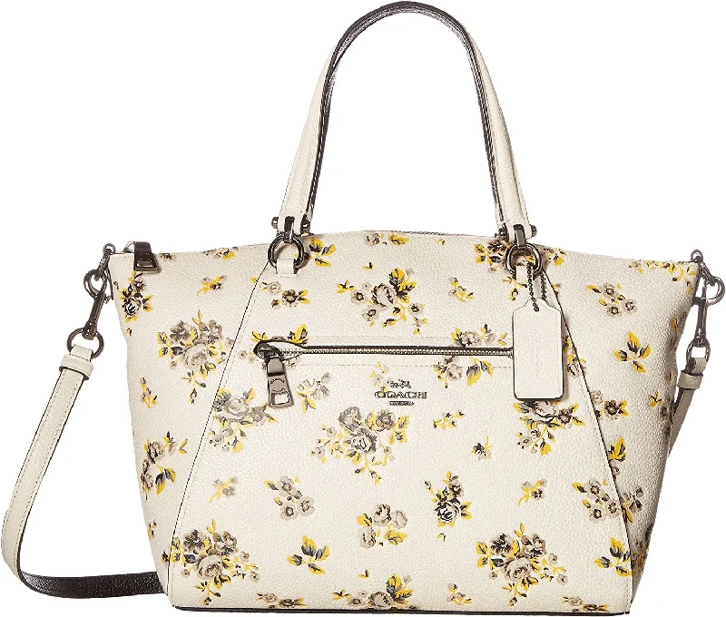 Coach Dempsey bags with a contrast - colored interior for visual interestCOACH Womens Prairie Print Prairie Satchel