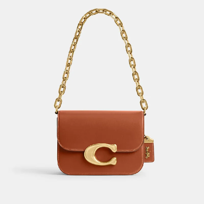 Medium - sized Coach shoulder bags in rich, deep colors for a sophisticated appearanceCoach Idol Bag Burnished Amber