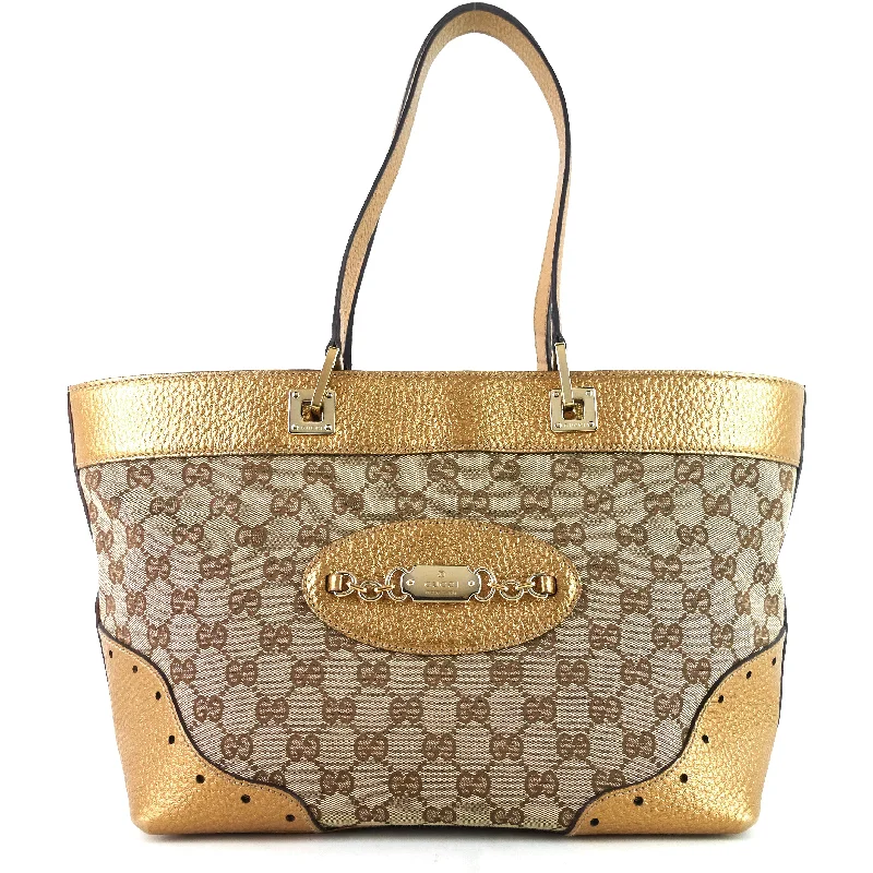 Gucci Marmont bags for women with gold - toned hardwareGG Canvas Punch Tote Bag