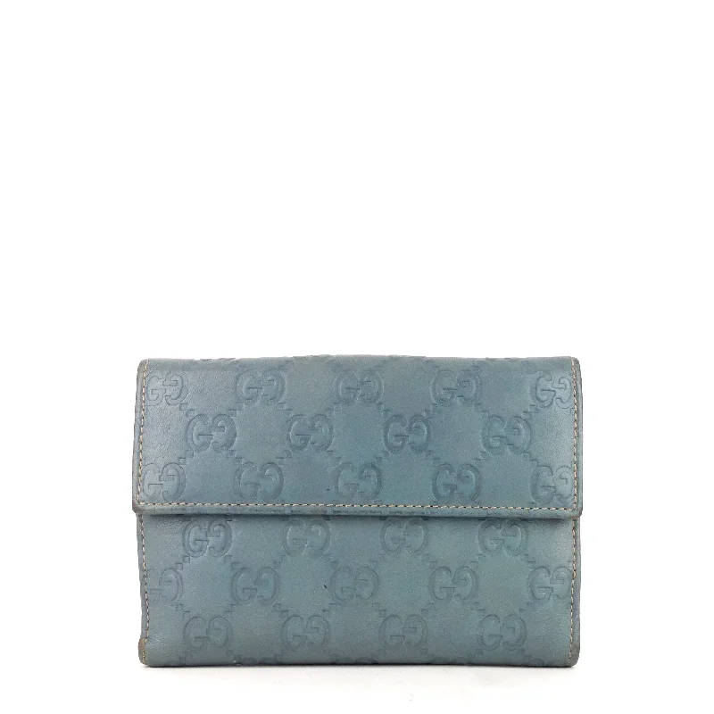 Women Gucci Sylvie bags with a monogram - embossed leatherGuccissima Leather Bifold Snap Wallet