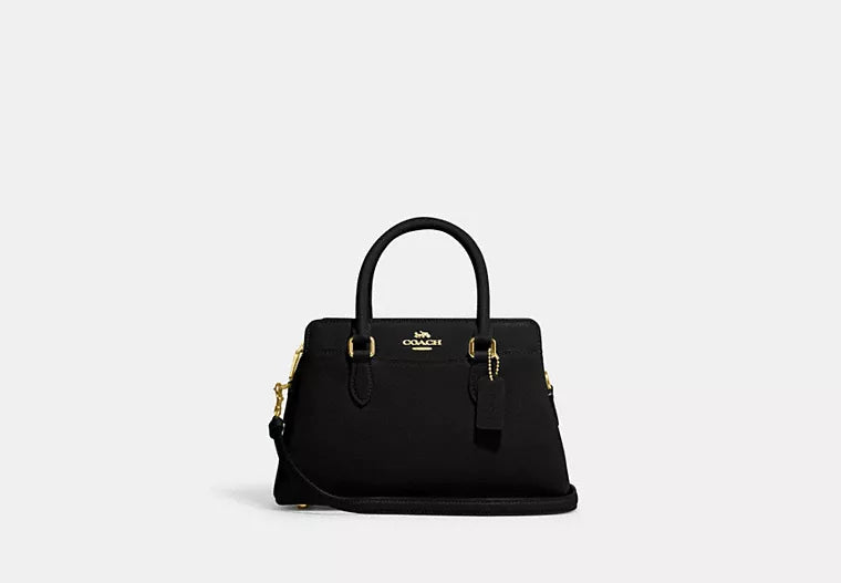 Coach Borough bags with a structured silhouette and a magnetic - snap closureCoach Mini Darcie Carryall Black