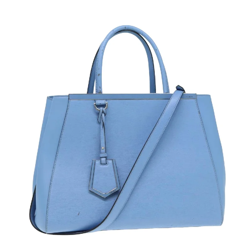 Ladies Fendi shoulder bags with a detachable phone stand for hands - free viewingFENDI Hand Bag Leather 2way Blue  bs16088