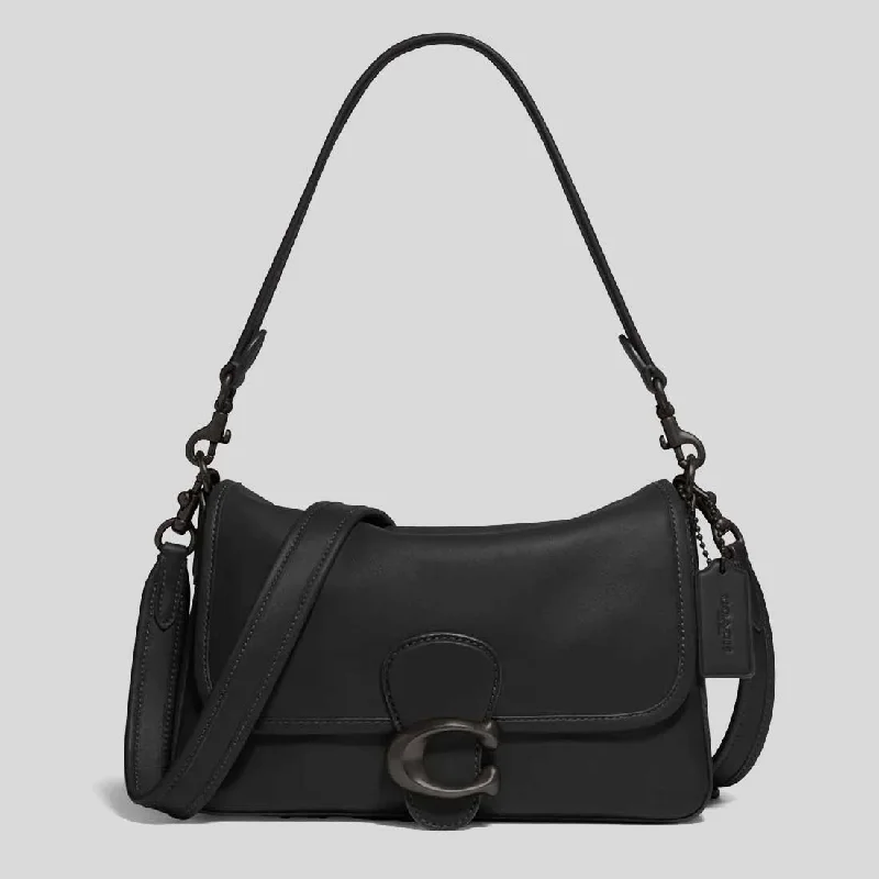 Coach tote bags with a spacious interior and multiple compartments for organizationCOACH Soft Tabby Shoulder Bag Black C4823