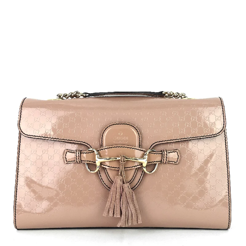 Gucci crossbody bags for women with adjustable leather strapsEmily Micro Guccissima Patent Leather Bag