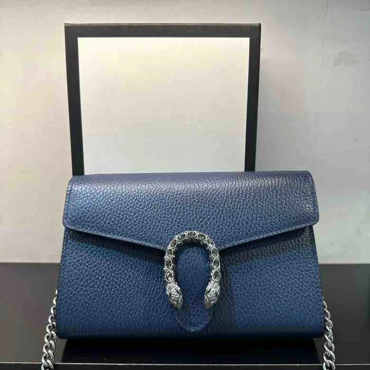 Gucci backpacks for women with a hidden back pocketGUCCI Dionysus Chain Crossbody, Blue, Leather