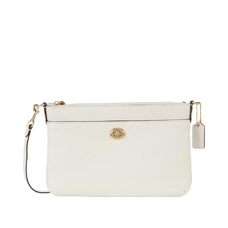 Coach bags with a front - zip pocket for small items like keys and cardsCoach Polished Pebble Polly Crossbody