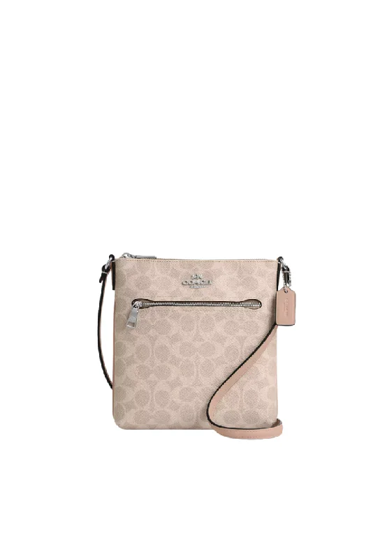 Coach crossbody bags in a vibrant, eye - catching color for a bold statementCoach Rowan File Crossbody Mini In Sand Chalk CW325