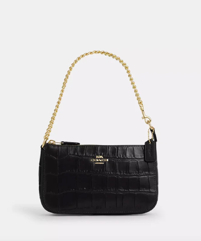 Coach bags with a back - zip pocket for storing valuables securelyCoach Nolita 19 Wristlet Quilted Black