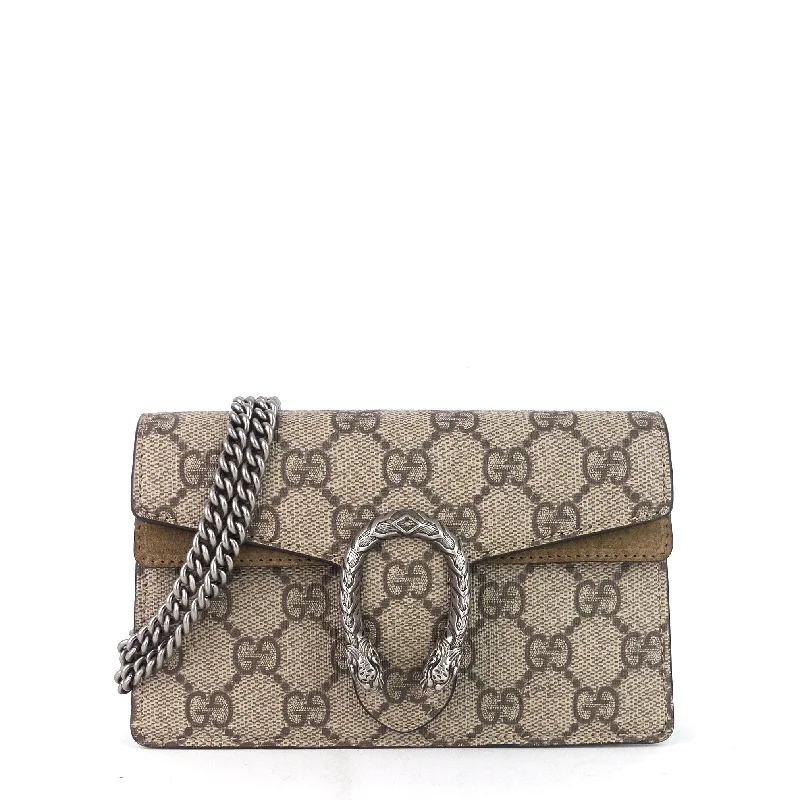 Gucci Marmont bags for women with a snakeskin - effect panelDionysus Super Mini GG Supreme Canvas Bag