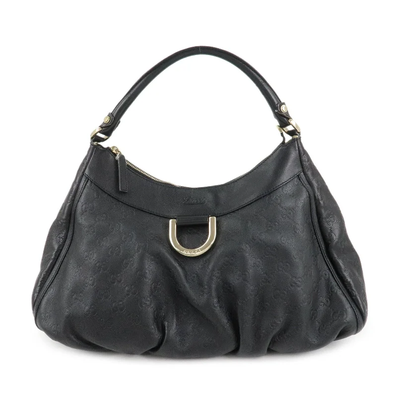 Ladies Gucci shoulder bags with a wide - width strapGUCCI Abbey Guccissima Leather Shoulder Bag Black 189833