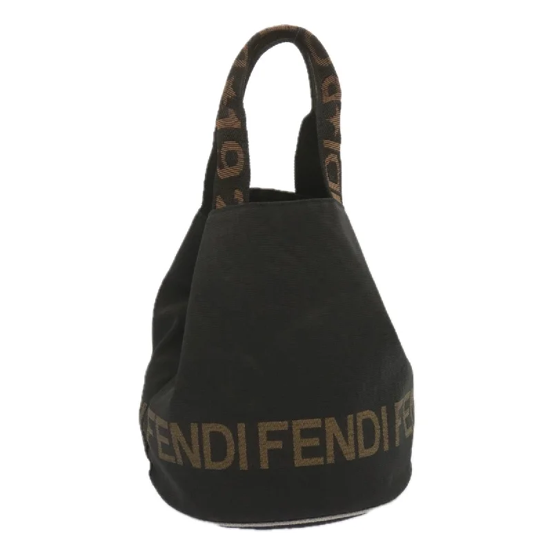 Fendi handbags with a holographic FF logo for a futuristic and trendy lookFENDI Hand Bag Canvas Black 2321 26526 098  bs11262