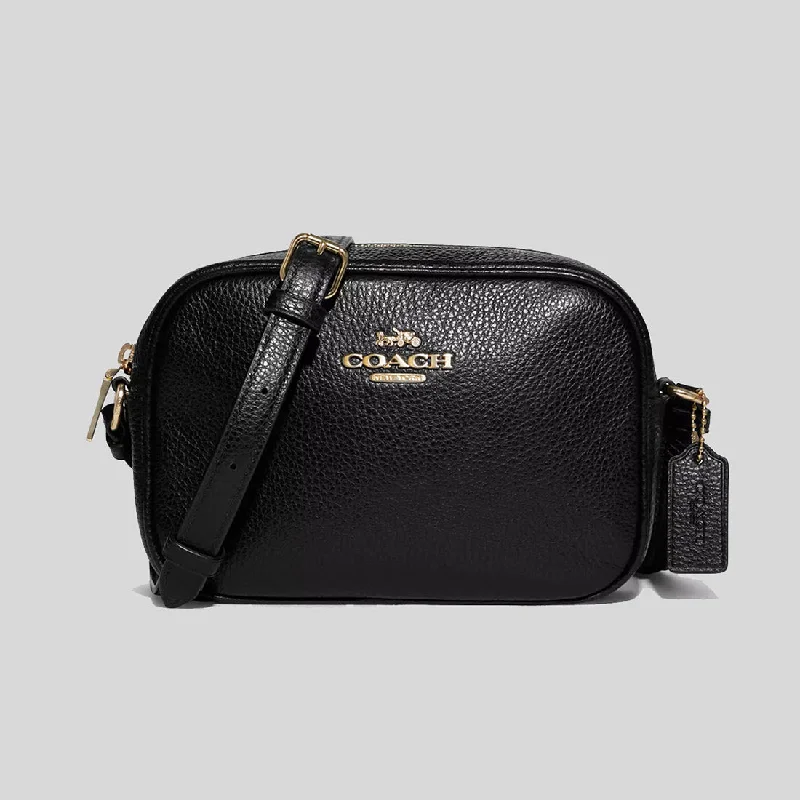 Coach bags with a patent - leather finish for a shiny and sophisticated appearanceCOACH Mini Jamie Camera Bag Black CA069