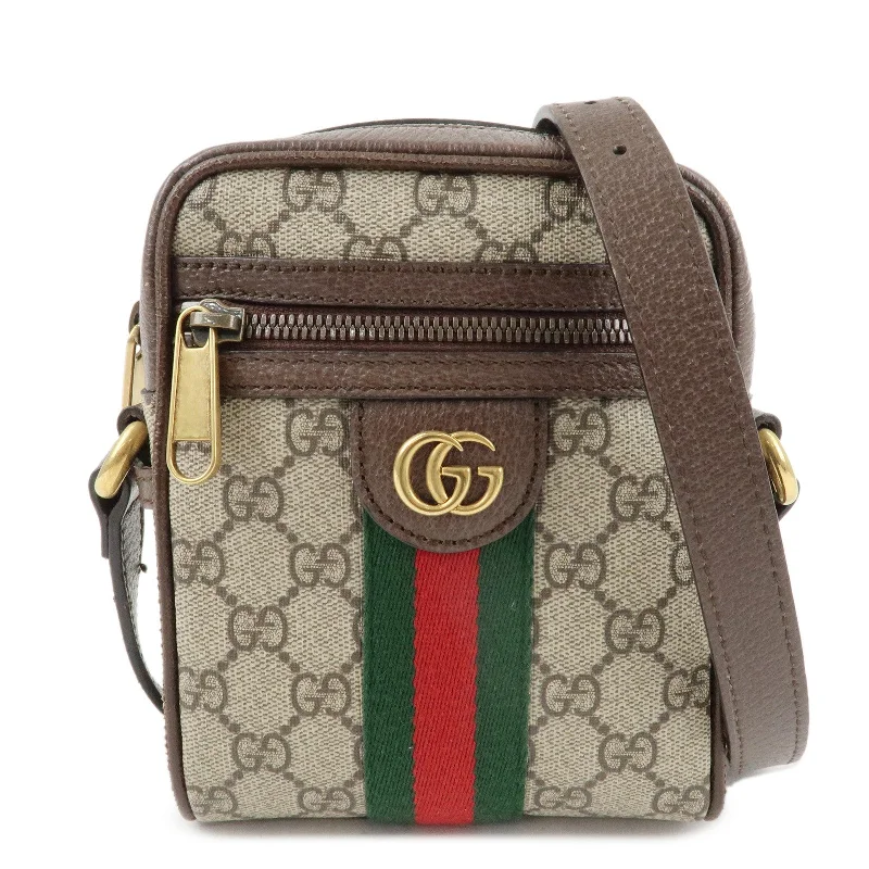 Women Gucci crossbody bags with a keychain holderGUCCI Gucci Ophidia Sherry GG Supreme Leather Shoulder Bag 598127