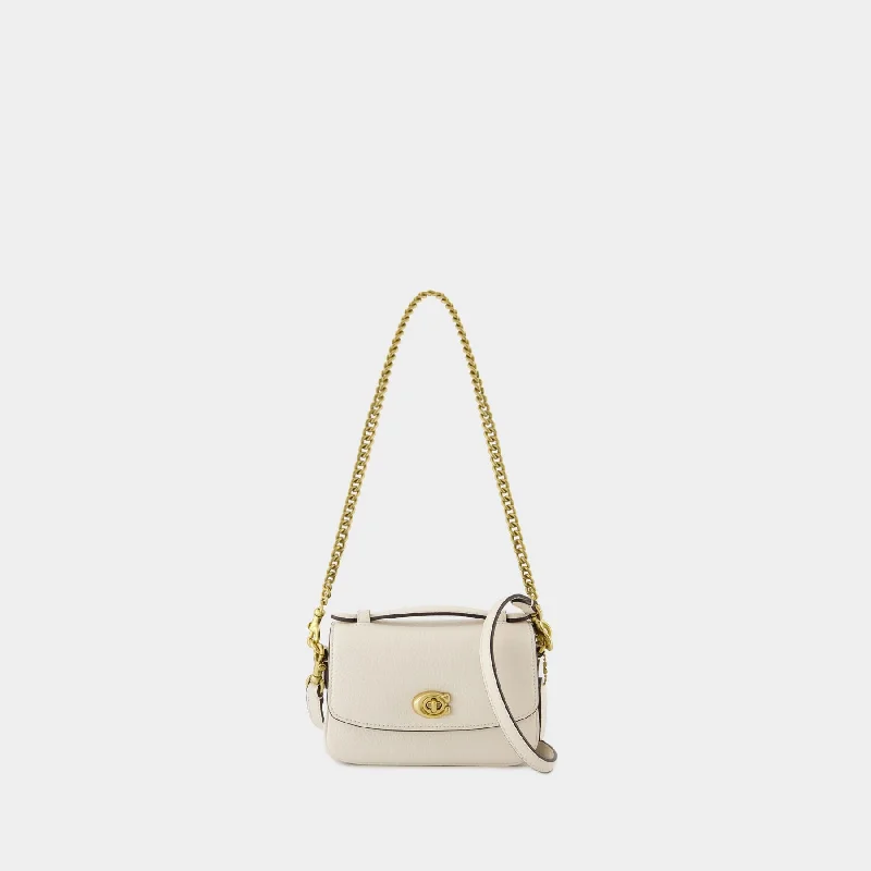 Ladies Coach shoulder bags with a magnetic - closure flap for easy accessCassie 17 Crossbody - Coach - Leather - White