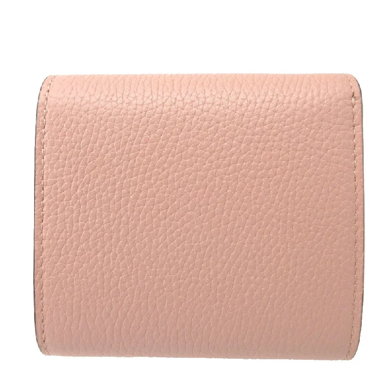 Gucci handbags for women with a metal - framed claspGUCCI Bifold Wallet 745981 leather pink Compact wallet Horsebit Women Used