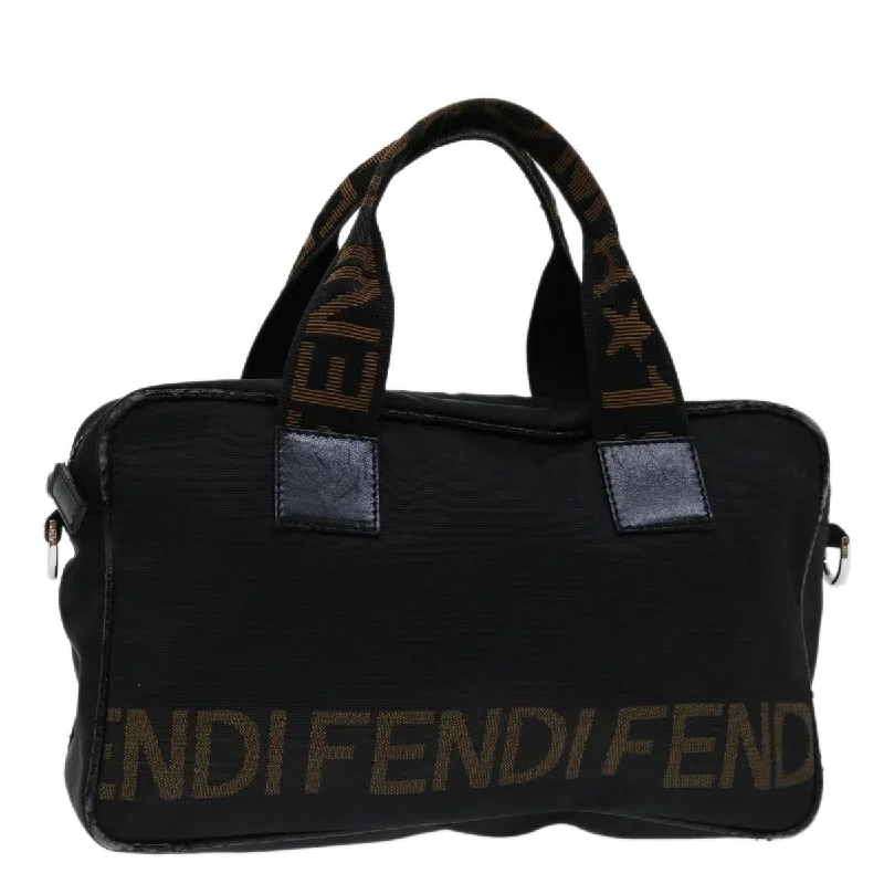 Ladies Fendi Peekaboo bags with a back - pocket organizer for better organizationFENDI Hand Bag Canvas Black  yk11127