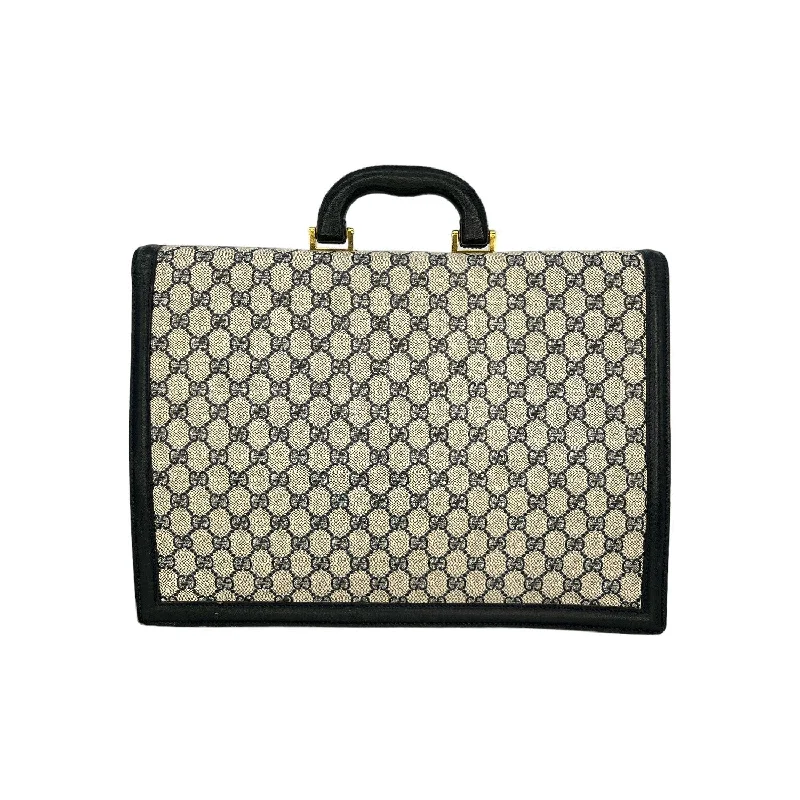 Women Gucci Sylvie bags with a detachable ribbon detailGucci GG Plus Navy Blue Briefcase Portfolio