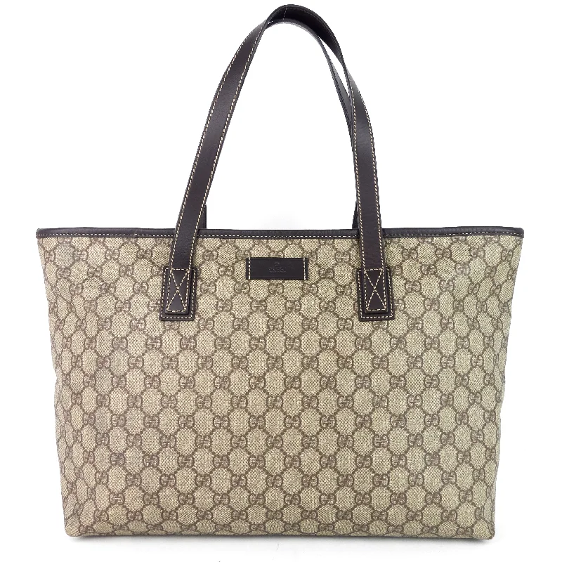 Women Gucci tote bags in GG Supreme canvas for a branded feelGG Supreme Tote Bag