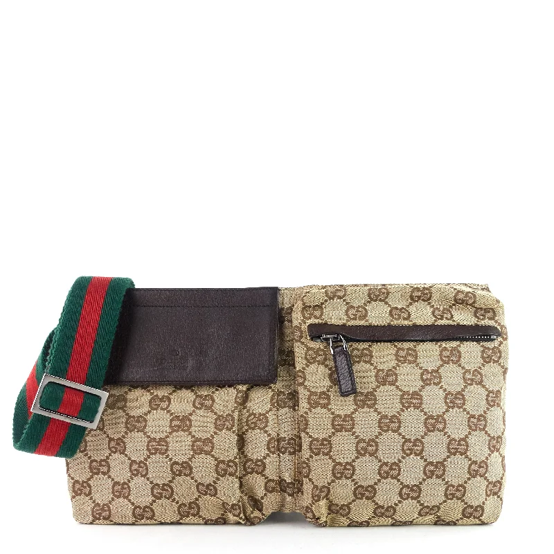 Women Gucci bags with a magnetic snap closure for easy accessMonogram Canvas Belt Bag