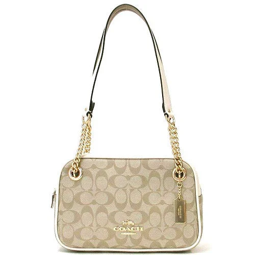 Coach Dempsey bags with a leather - wrapped drawstring for a luxurious feelCOACH Signature Camie Chain Shoulder Bag C8149 IMDQC