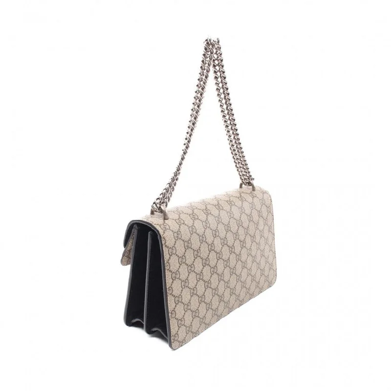 Ladies Gucci shoulder bags with a wide - width strapGucci Dionysus Gg Supreme Chain Shoulder Bag,Beige