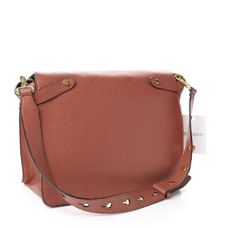 Ladies Fendi shoulder bags with a detachable phone stand for hands - free viewingFendi Kan U Rust Brown Calfskin Leather Large Shoulder Bag 8BT314