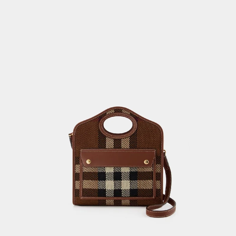 Durable Burberry Canvas Bags for Everyday UseMini Pocket Bag in Brown Canvas