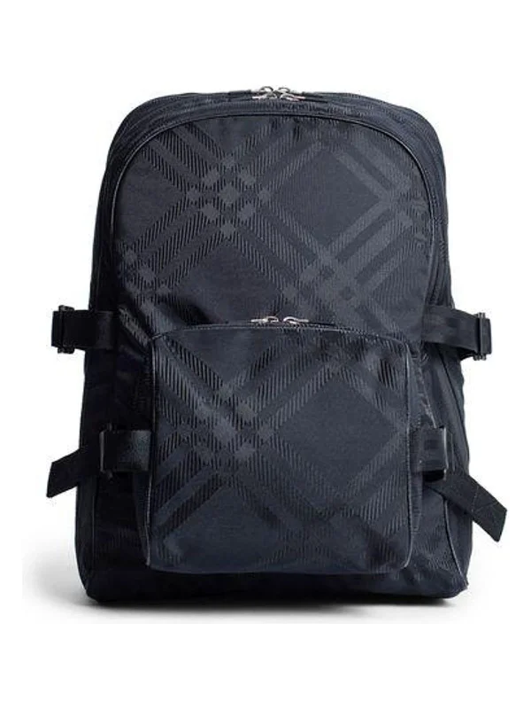 Seasonal Print Burberry Bags for Summer 2025Men's Check Jacquard Backpack in Black | 8080840