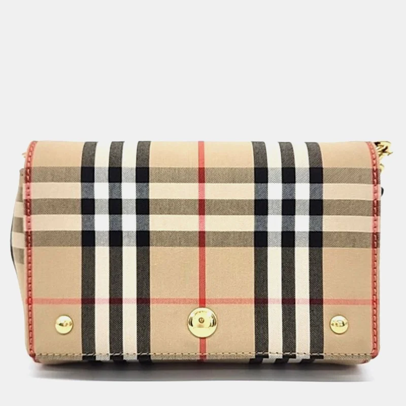 Two - Tone Burberry Bags for a Modern AestheticMulticolour Canvas Check Hackberry Crossbody Bag