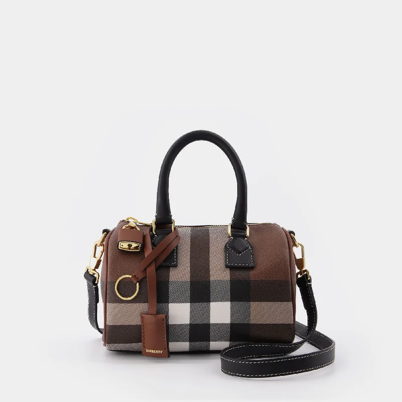 Elegant Burberry Clutch Bags for Formal EventsMini Bowling Bag in Brown Canvas