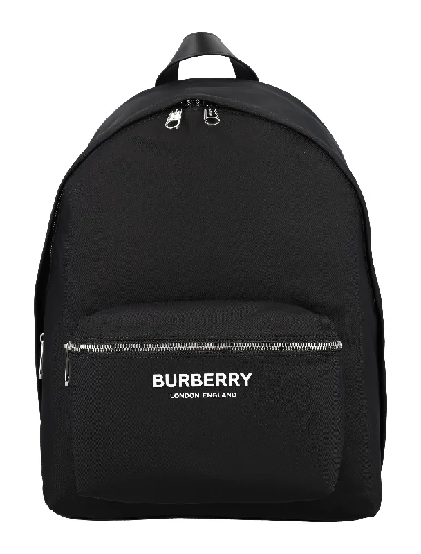 Seasonal Print Burberry Bags for Summer 2025Men's Nylon Backpack in Black | 24A8063495 Color A1189