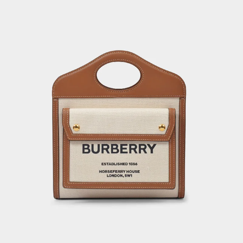 Sustainable and Ethical Burberry Bags for Conscious ConsumersLl Mn Pocket Ll6 Handbag - Burberry - Multi - Cotton