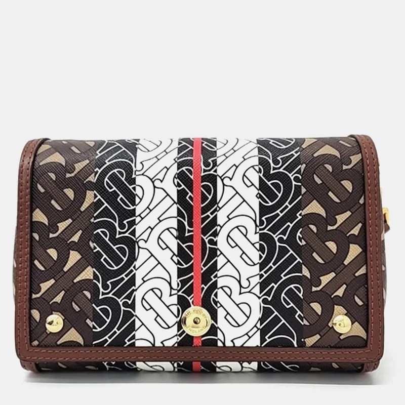 Trendy Burberry Hobo Bags for Casual WearMulticolour Printed TB Monogram Note Crossbody Bag