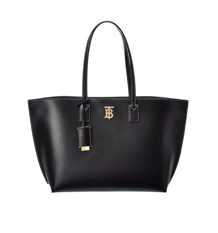 Compact and Portable Burberry Waist BagsBurberry TB Medium Leather Tote Bag Top Handle Black Handbag New