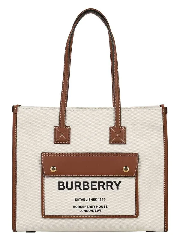 Easy - to - Clean Burberry Bags for Busy LifestylesWomen's Small Freya Tote Bag in Beige | 8044138