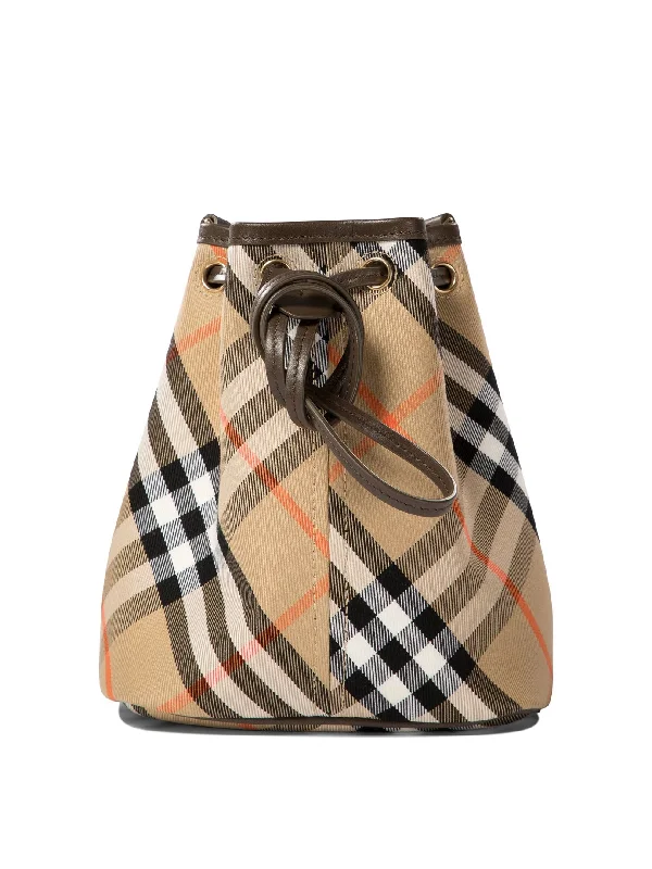 Ergonomic Burberry Laptop Bags for ComfortWomen's "check Mini" Bucket Bag in Beige | 8093804